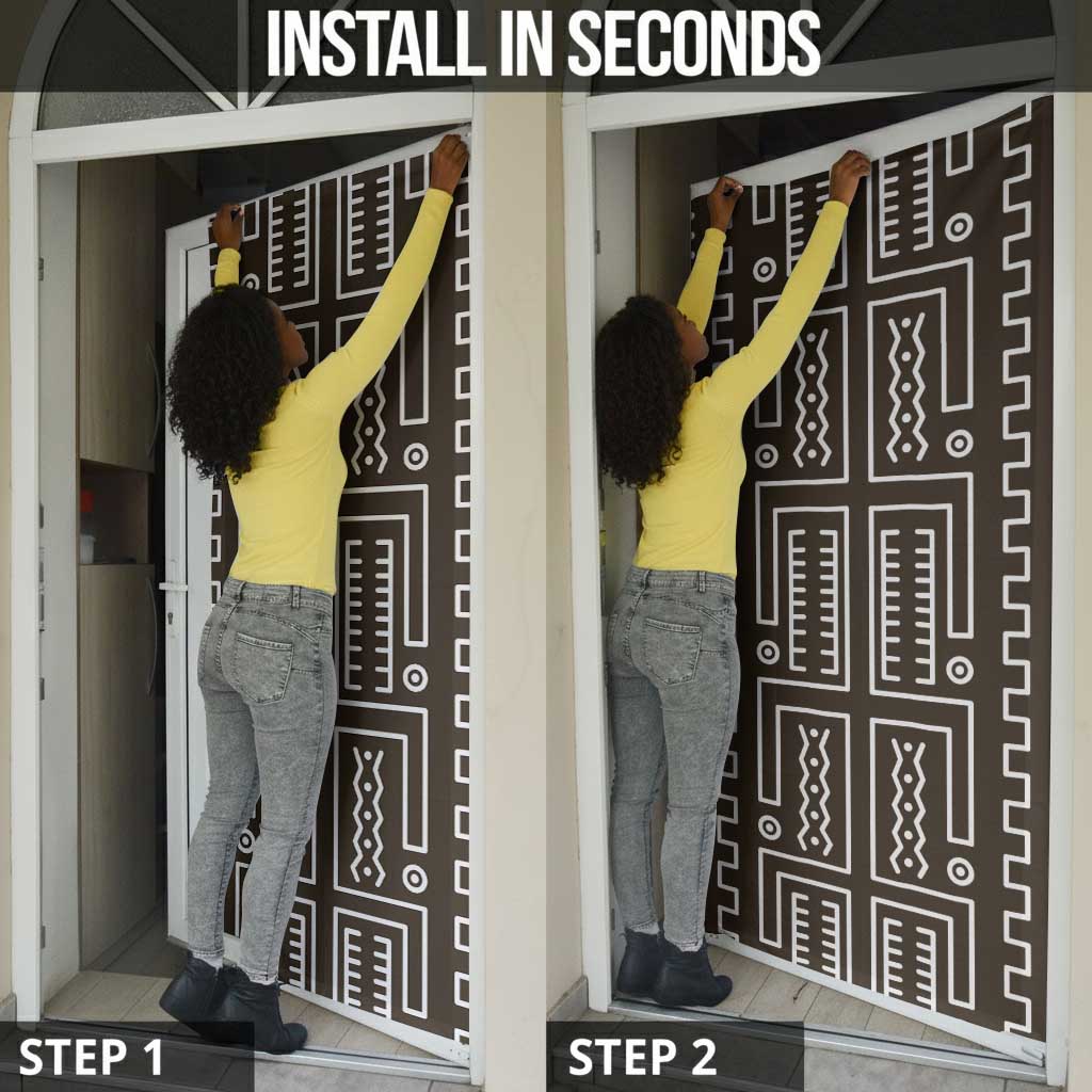 Mali Mud Cloth Door Cover Bogolanfini Pattern