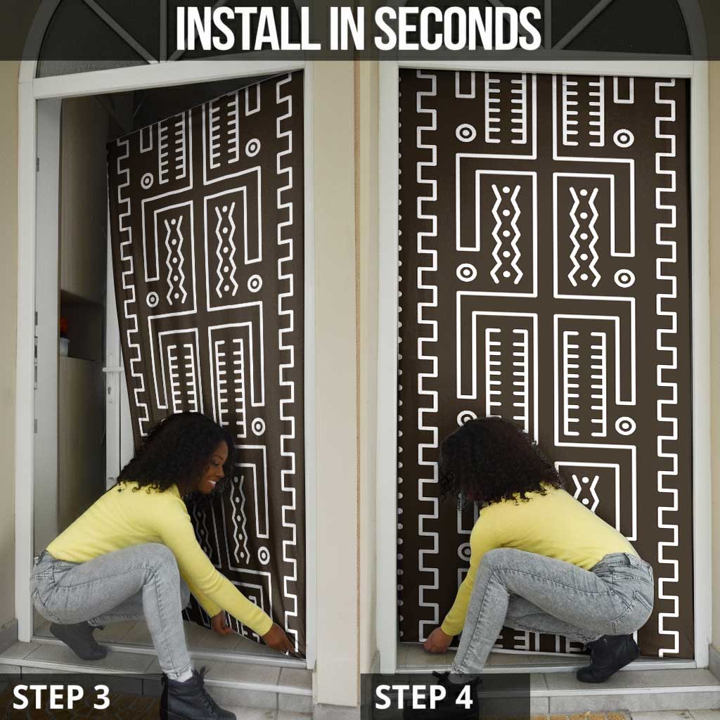 Mali Mud Cloth Door Cover Bogolanfini Pattern