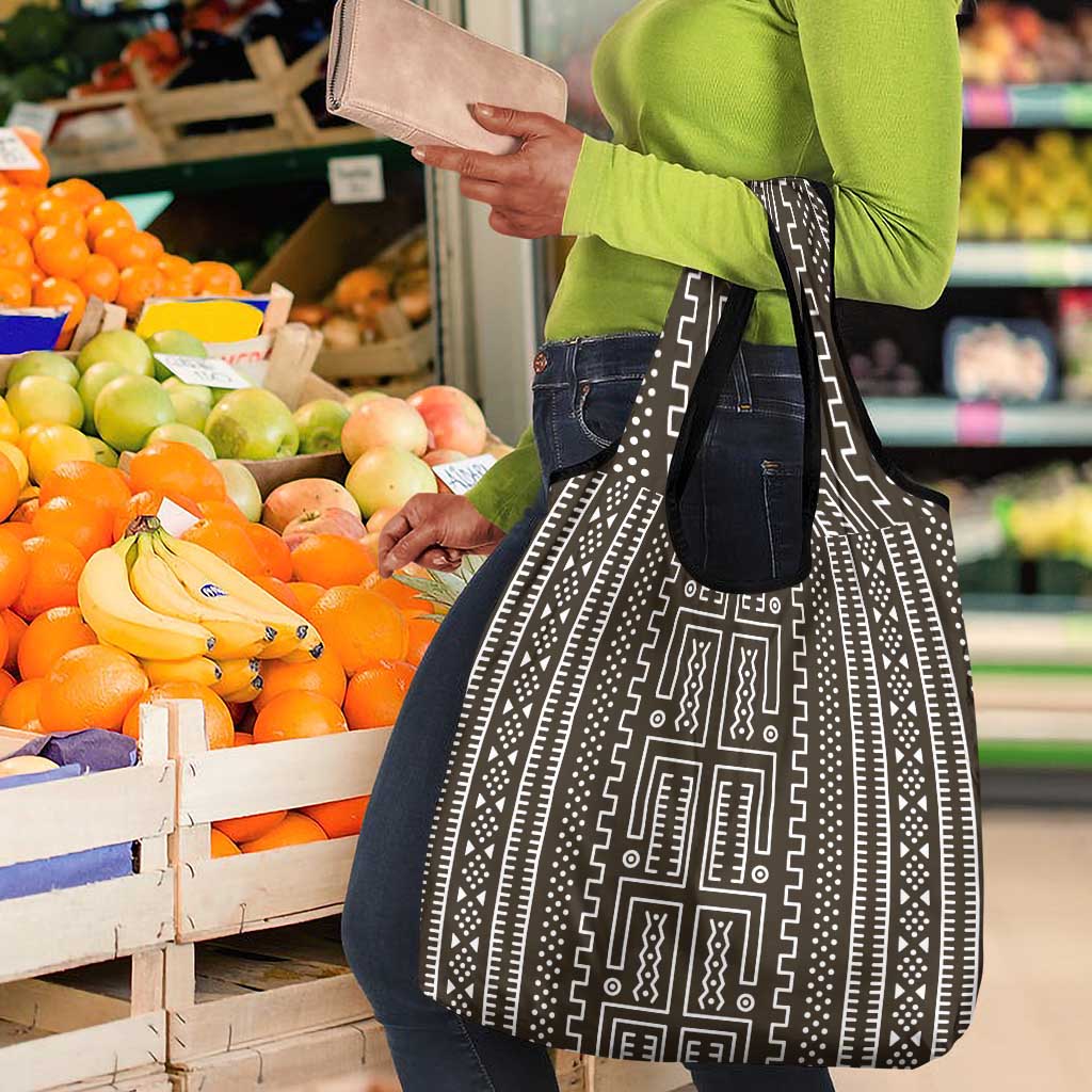 Mali Mud Cloth Bogolanfini Pattern Grocery Bag - African Pride