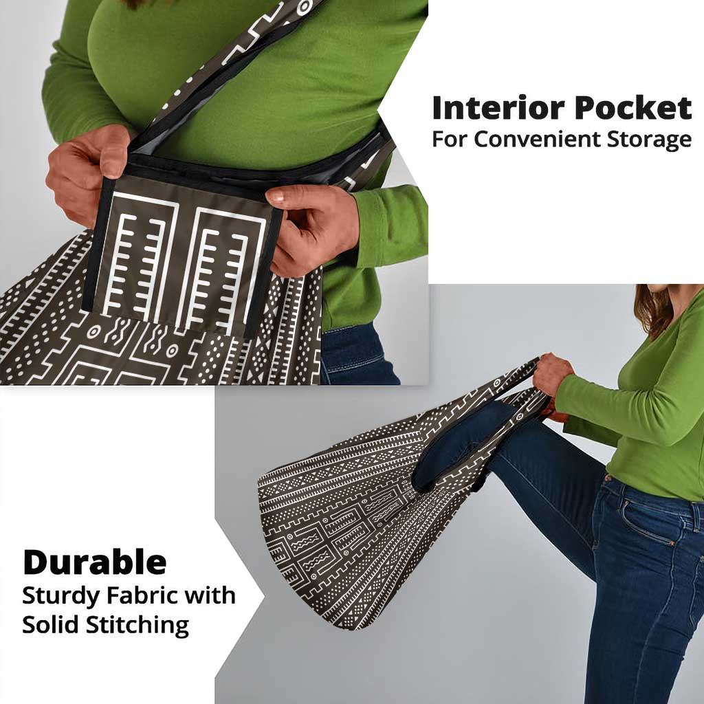 Mali Mud Cloth Bogolanfini Pattern Grocery Bag - African Pride