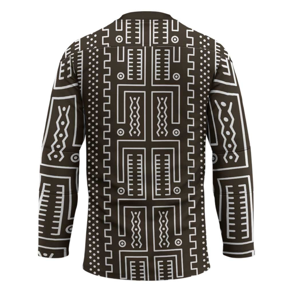 Mali Mud Cloth Hockey Jersey Bogolanfini Pattern