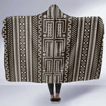 Mali Mud Cloth Bogolanfini Pattern Hooded Blanket - African Pride