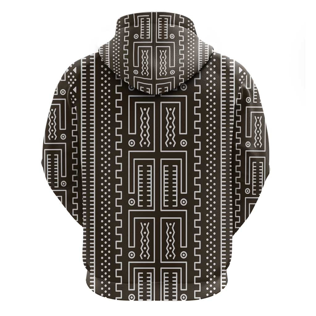 Mali Mud Cloth Bogolanfini Pattern Hoodie - African Pride