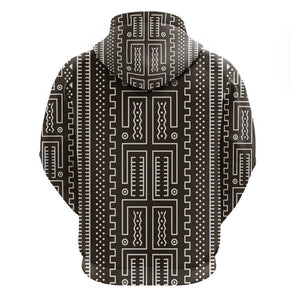 Mali Mud Cloth Bogolanfini Pattern Hoodie - African Pride
