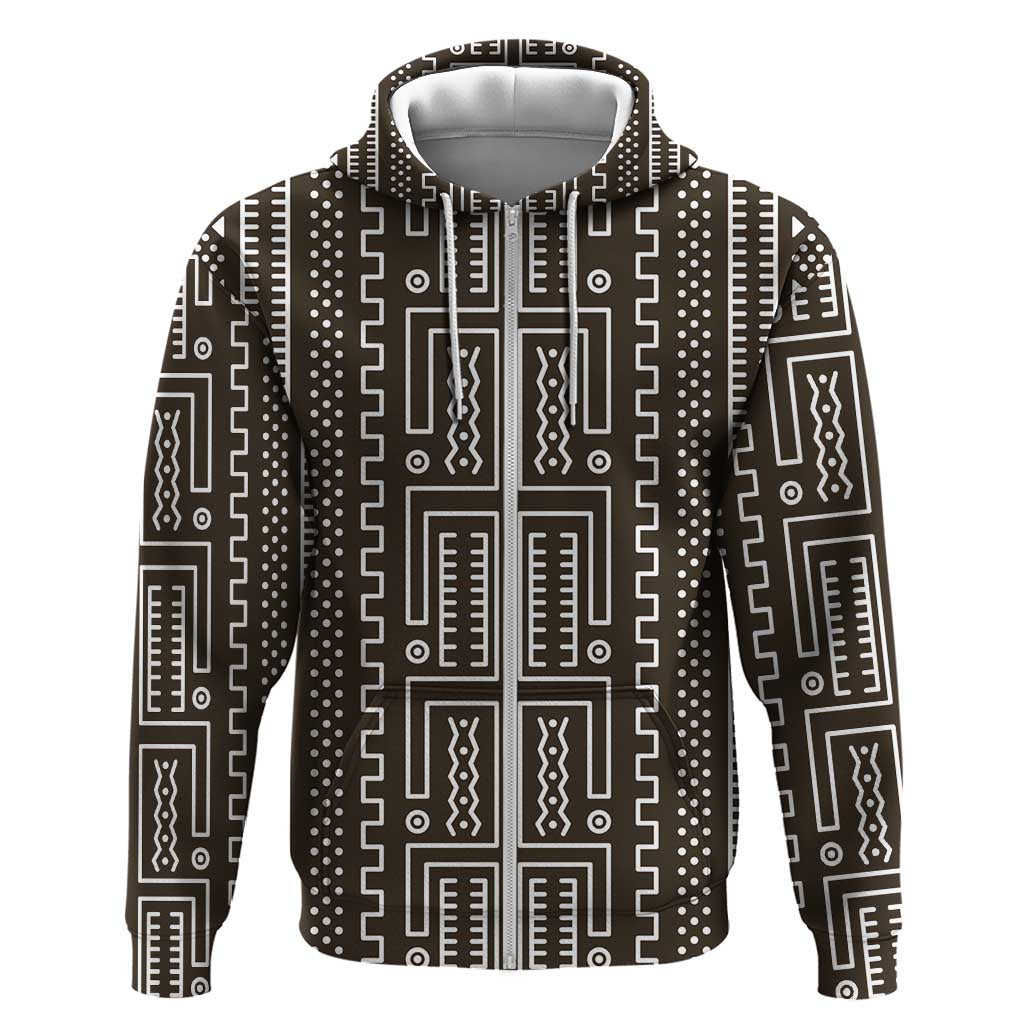 Mali Mud Cloth Bogolanfini Pattern Hoodie - African Pride