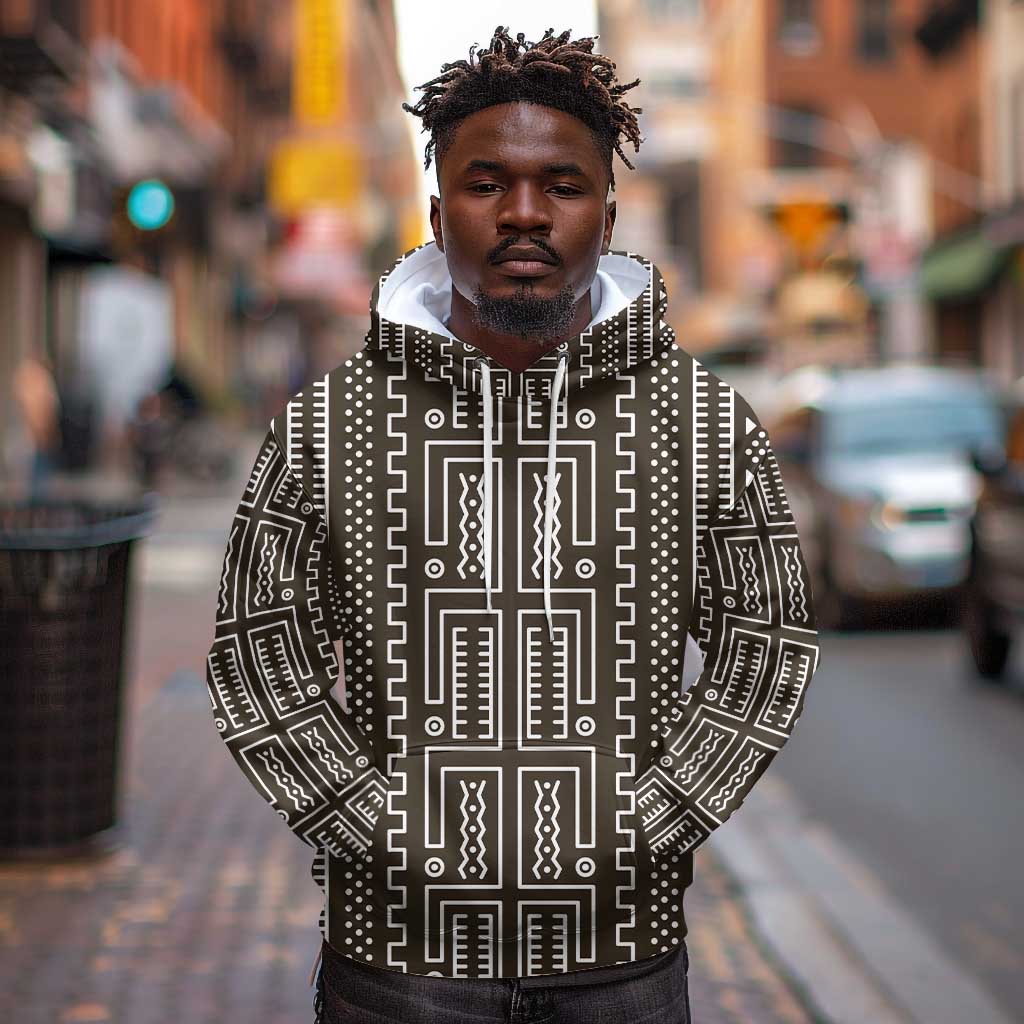 Mali Mud Cloth Bogolanfini Pattern Hoodie - African Pride