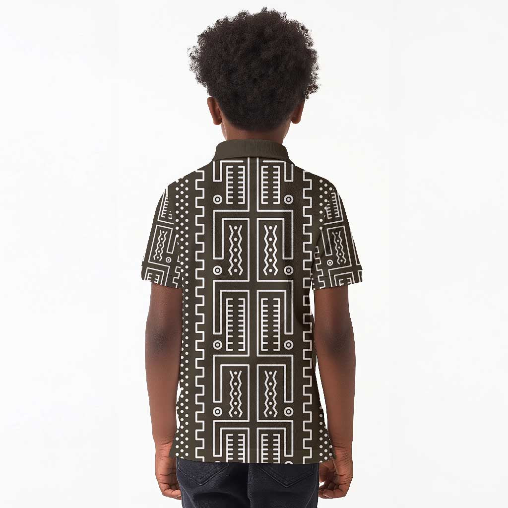 Mali Mud Cloth Bogolanfini Pattern Kid Polo Shirt - African Pride