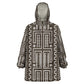 Mali Mud Cloth Bogolanfini Pattern Kid Wearable Blanket Hoodie - African Pride