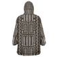 Mali Mud Cloth Bogolanfini Pattern Kid Wearable Blanket Hoodie - African Pride