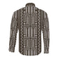 Mali Mud Cloth Bogolanfini Pattern Long Sleeve Button Shirt - African Pride