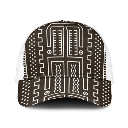 Mali Mud Cloth Bogolanfini Pattern Mesh Trucker Cap - African Pride