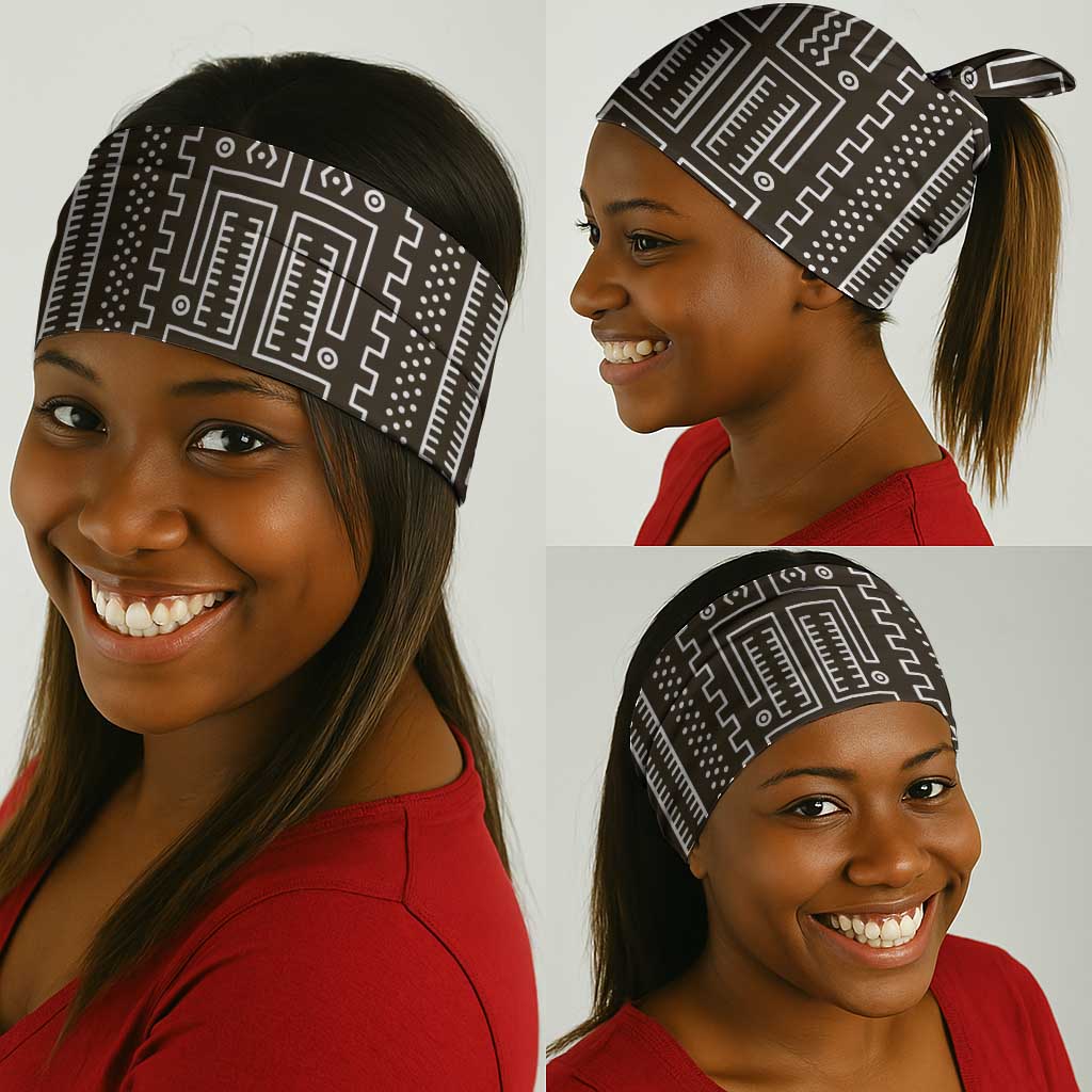 Mali Mud Cloth Bogolanfini Pattern Neck Gaiter - African Pride