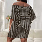 Mali Mud Cloth Bogolanfini Pattern Off Shoulder Short Dress - African Pride