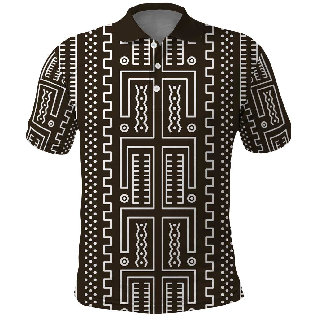 Mali Mud Cloth Bogolanfini Pattern Polo Shirt - African Pride