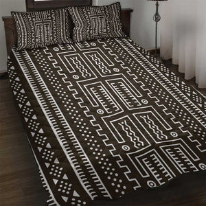 Mali Mud Cloth Bogolanfini Pattern Quilt Bed Set - African Pride