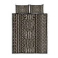 Mali Mud Cloth Bogolanfini Pattern Quilt Bed Set - African Pride