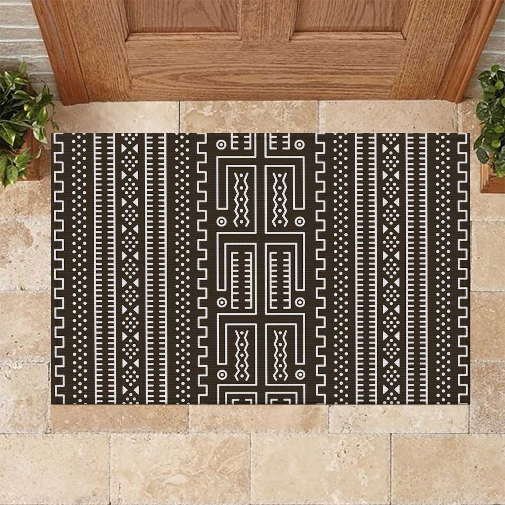 Mali Mud Cloth Bogolanfini Pattern Rubber Doormat - African Pride
