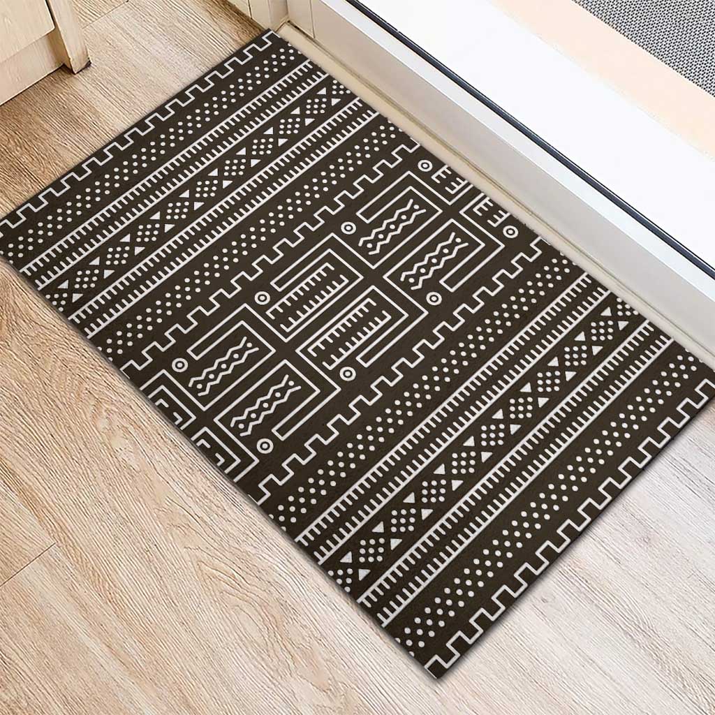 Mali Mud Cloth Bogolanfini Pattern Rubber Doormat - African Pride