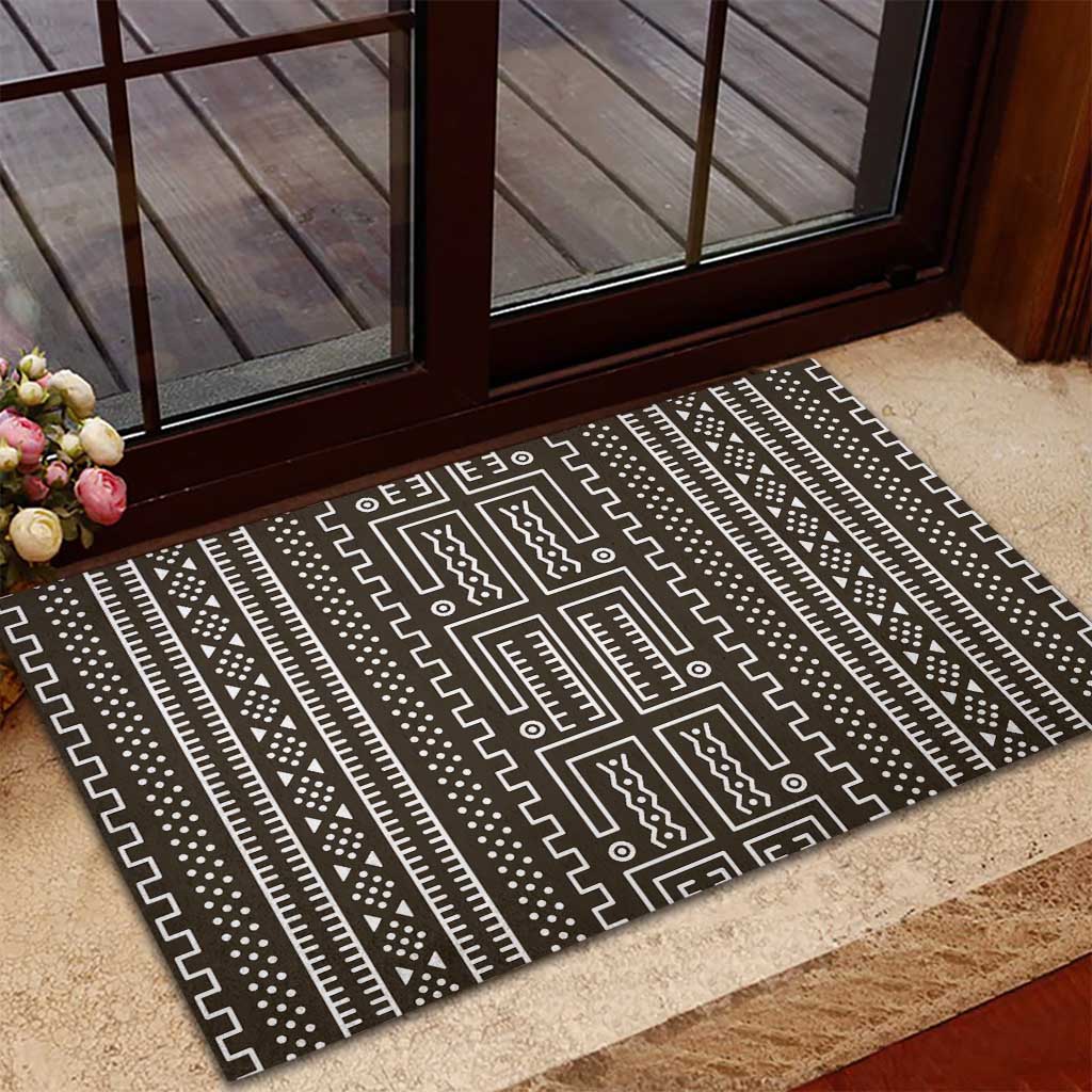 Mali Mud Cloth Bogolanfini Pattern Rubber Doormat - African Pride