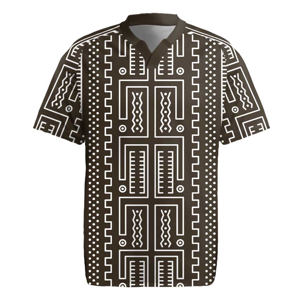 Mali Mud Cloth Bogolanfini Pattern Rugby Jersey - African Pride