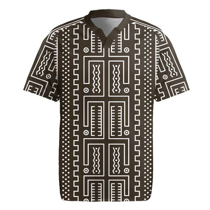 Mali Mud Cloth Bogolanfini Pattern Rugby Jersey - African Pride