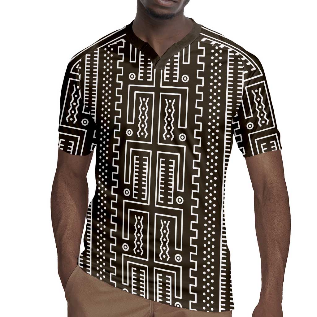 Mali Mud Cloth Bogolanfini Pattern Rugby Jersey - African Pride