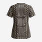 Mali Mud Cloth Bogolanfini Pattern Scrub Top - African Pride