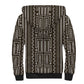 Mali Mud Cloth Bogolanfini Pattern Sherpa Hoodie - African Pride