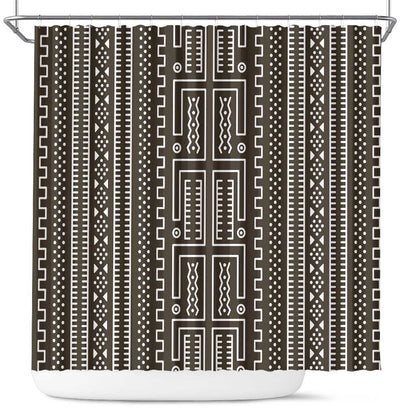 Mali Mud Cloth Bogolanfini Pattern Shower Curtain - African Pride