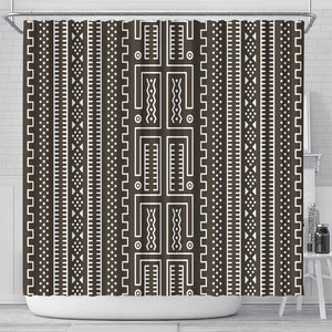 Mali Mud Cloth Bogolanfini Pattern Shower Curtain - African Pride