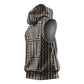Mali Mud Cloth Bogolanfini Pattern Sleeveless Hoodie - African Pride