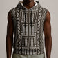 Mali Mud Cloth Bogolanfini Pattern Sleeveless Hoodie - African Pride