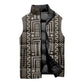 Mali Mud Cloth Sleeveless Puffer Jacket Bogolanfini Pattern