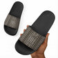 Mali Mud Cloth Slide Sandals Bogolanfini Pattern