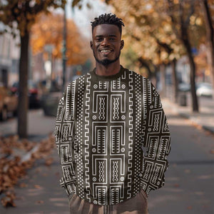 Mali Mud Cloth Bogolanfini Pattern Sweatshirt - African Pride