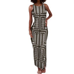 Mali Mud Cloth Bogolanfini Pattern Tank Maxi Dress - African Pride