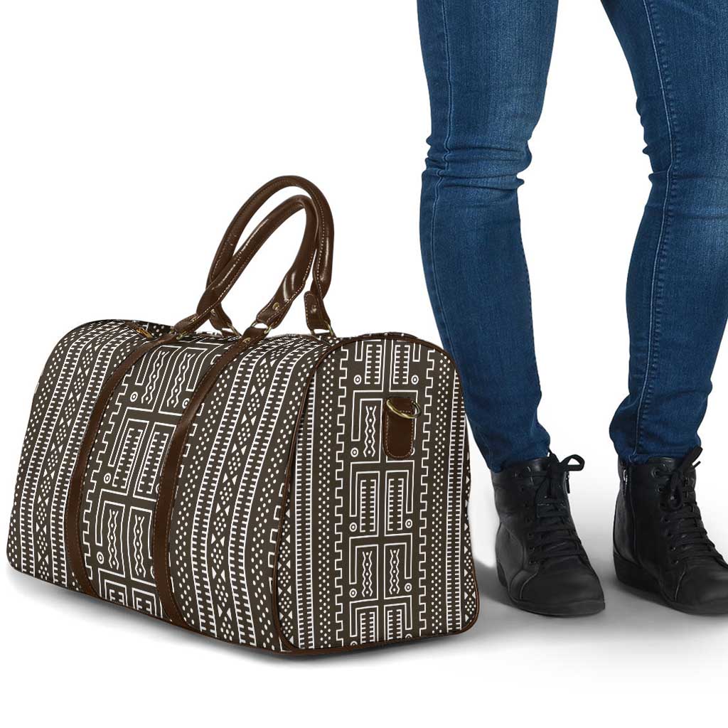 Mali Mud Cloth Travel Bag Bogolanfini Pattern