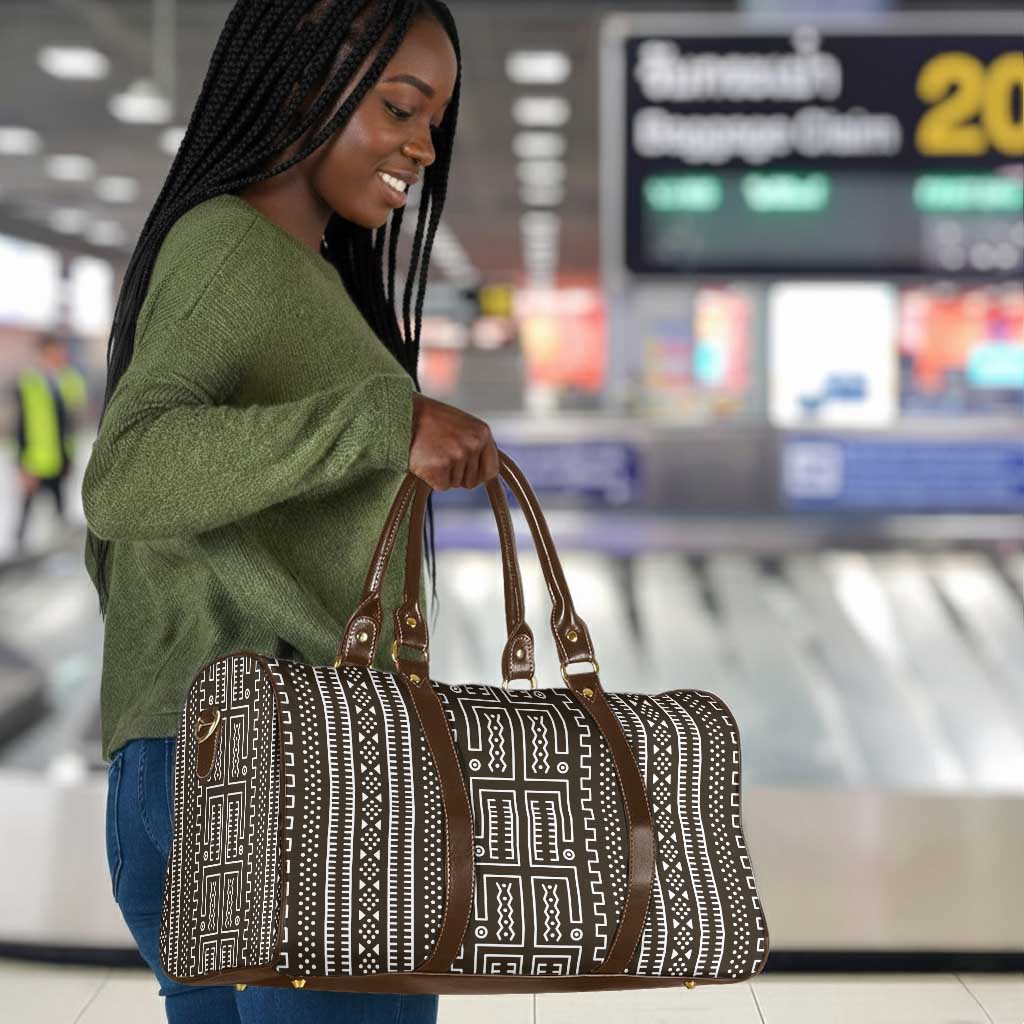 Mali Mud Cloth Travel Bag Bogolanfini Pattern