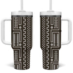 Mali Mud Cloth Bogolanfini Pattern Tumbler With Handle - African Pride