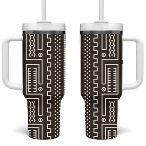 Mali Mud Cloth Bogolanfini Pattern Tumbler With Handle - African Pride