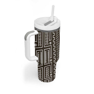 Mali Mud Cloth Bogolanfini Pattern Tumbler With Handle - African Pride