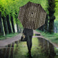 Mali Mud Cloth Umbrella Bogolanfini Pattern