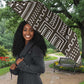 Mali Mud Cloth Umbrella Bogolanfini Pattern