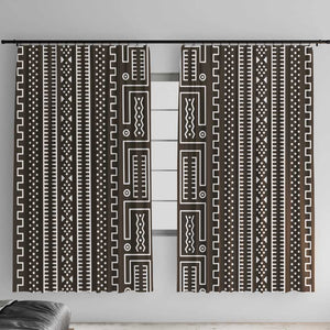 Mali Mud Cloth Bogolanfini Pattern Window Curtain - African Pride