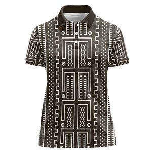 Mali Mud Cloth Bogolanfini Pattern Women Polo Shirt - African Pride