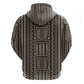 Mali Mud Cloth Bogolanfini Pattern Zip Hoodie - African Pride
