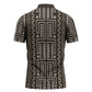 Mali Mud Cloth Zipper Polo Shirt Bogolanfini Pattern