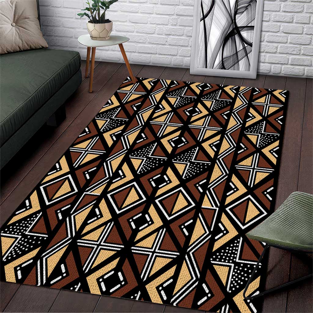 Mali Mud Cloth Legacy Area Rug African Tribal Pattern - African Pride