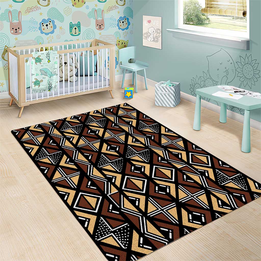 Mali Mud Cloth Legacy Area Rug African Tribal Pattern - African Pride