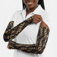 Mali Mud Cloth Legacy Pattern Arm Sleeves Ethnic Geometry Style